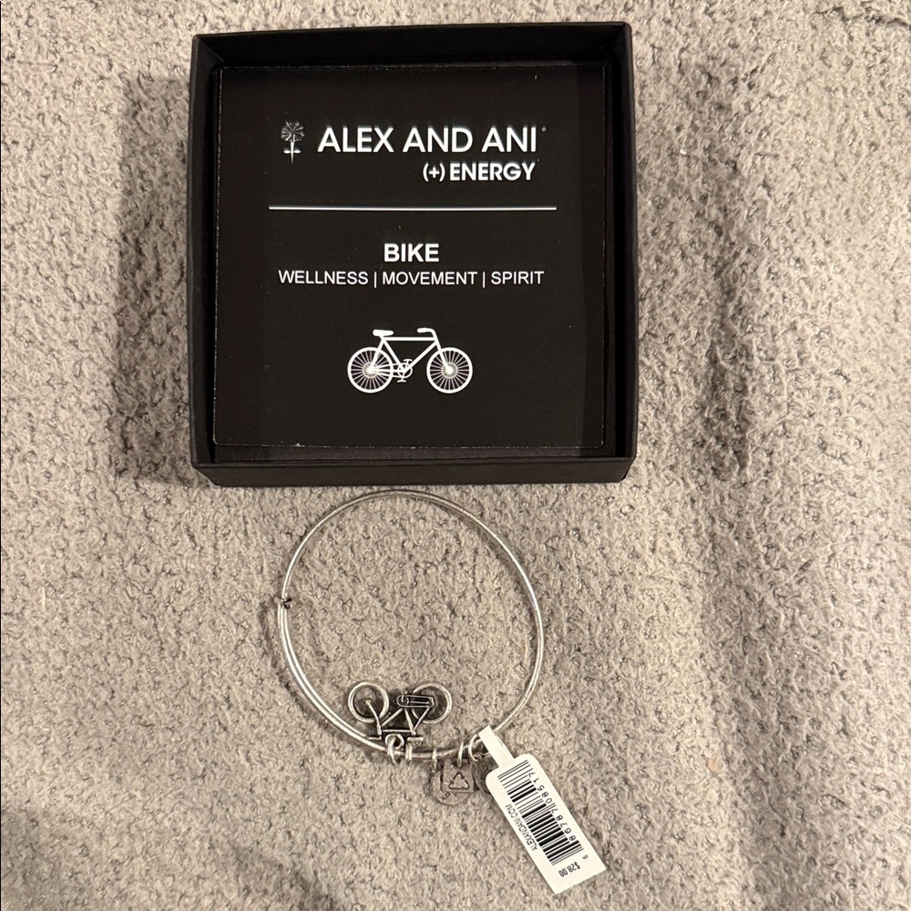 Alex and Ani Silver Bicycle Charm Bracelet